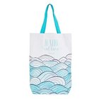 Canvas Tote Bag: Be Still and Know, Blue Waves Soft Goods