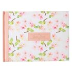 Guest Book: Peach Floral Imitation Leather