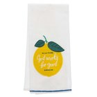 Tea Towel: God Works For the Good, Lemon Soft Goods