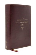 NASB Charles F Stanley Life Principles Bible Burgundy Thumb Index (2nd Edition) Premium Imitation Leather