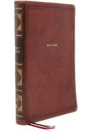 NKJV Reference Bible Super Giant Print Brown (Red Letter Edition) Premium Imitation Leather