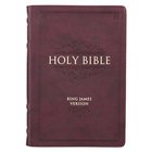 KJV Large Print Thinline Bible Indexed Burgundy (Red Letter Edition) Imitation Leather
