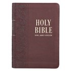 KJV Compact Large Print Bible Brown (Red Letter Edition) Imitation Leather