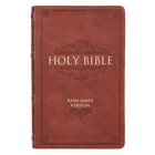 KJV Giant Print Bible Indexed Brown (Red Letter Edition) Imitation Leather