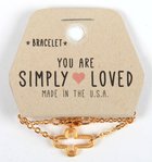 Bracelet Simply Loved Design: Open Cross, 19.68Cm (Gold Plated) Jewellery
