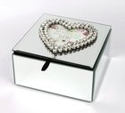 Heart Crystal Mirror Music Box: Be Still and Know (Psalm 46:10) Undefined