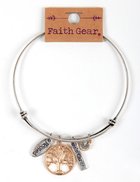 Women's Faith Gear Bracelet: Tree of Live, Silver Wire Jewellery