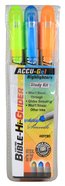 Accu-Gel Bible Hi Glider 3 Piece Study Kit: Yellow Blue & Orange Stationery
