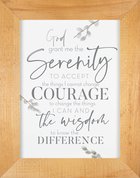 Framed Wall Art With Acrylic Insert: God Grant Me the Serenity Plaque