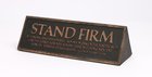 Plaque Cast Stone Desktop Reminder: Stand Firm, Copper (1 Corinthians 15:58) Homeware