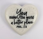 Stone Heart Plaque: A Better Place Engraved (Phil 1:3) Homeware
