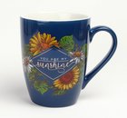 Ceramic Mug: You Are My Sunshine, Navy/Yellow Flowers (355ml) Homeware
