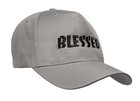 Baseball Cap: Blessed Grey With Black Print Soft Goods