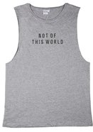 Mens Barnard Tank: Not of This World, Medium, Grey Marle With Black Print (Abide T-shirt Apparel Series) Soft Goods
