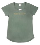 Womens Mali Tee: Salt & Light, Xsmall, Sage With Gold Metallic Print (Abide T-shirt Apparel Series) Soft Goods