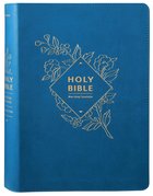 NLT Holy Bible Giant Print Teal Blue Indexed (Red Letter Edition) Imitation Leather