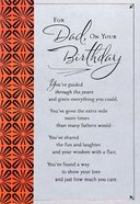 For Dad, on Your Birthday (Red Writing) Cards