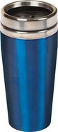 Stainless Steel Travel Mug: Blue With Silver Lid, 473 ML Homeware