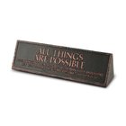 Plaque Cast Stone Desktop Reminder: All Things Are Possible (Matthew 19:26) Homeware