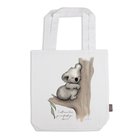 Tote Bag Organic White Karla Koala (Aco Certified Organic Cotton) (I Will Never Leave You- Heb 13: 5) (Australiana Products Series) Homeware
