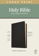 NLT Large Print Thinline Reference Bible Genuine Leather Black Red Letter (Filament Enabled Edition) Genuine Leather