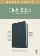 NLT Large Print Thinline Reference Bible Blue Red Letter (Filament Enabled Edition) Genuine Leather