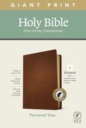 NLT Personal Size Giant Print Bible Filament Enabled Edition Indexed Brown (Red Letter Edition) Genuine Leather