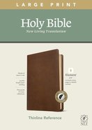 NLT Large Print Thinline Reference Bible Rustic Brown Indexed Red Letter (Filament Enabled Edition) Imitation Leather