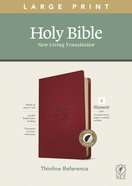 NLT Large Print Thinline Reference Bible Aurora Cranberry Indexed Red Letter (Filament Enable Edition) Imitation Leather