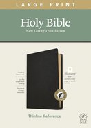 NLT Large Print Thinline Reference Bible Black Indexed Red Letter Edition (Filament Enabled Edition) Genuine Leather
