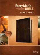 NIV Every Man's Bible Large Print Deluxe Explorer Edition Rustic Brown Imitation Leather