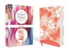 NIV Giant Print Compact Bible For Girls Coral (Red Letter Edition) Premium Imitation Leather