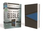 NIV Boys Bible Gray/Blue Premium Imitation Leather
