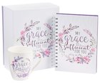 Boxed Gift Set: My Grace is Sufficient Journal and Mug, Purple Floral Pack