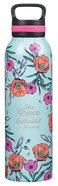 Stainless Steel Water Bottle: His Grace is Sufficient (2 Cor. 12:9) Poppies (710ml) Homeware