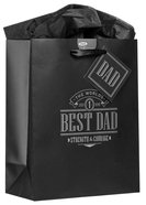 Gift Bag Medium: Best Dad Black (Joshua 1:9) Stationery
