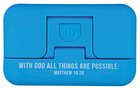Pivoting Led Booklight: With God All Things Are Possible, Matt 19:26, Blue Homeware