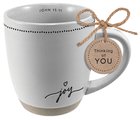 Ceramic Mug: Joy (John 15:11) Textured Etched Encouragement (414 Ml) Homeware