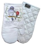 Oven Mitt Organic White (Aco Certified Organic Cotton) (And Now Abide 1 Cor 13: 12) (Australiana Products Series) Homeware