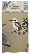 Tea Towel Kookaburra & Banksia Make a Joyful Noise... (Psalm 100: 1) (Australiana Products Series) Soft Goods