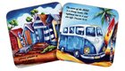 Coasters Deborah Broughton Blue Kombi & Beach Huts Faith (Australiana Product Series) (Set of 2) (Australiana Products Series) Homeware