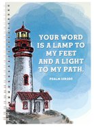 Spiral Bound Softcover Journal: Lighthouse, Your Word is a Lamp to My Feet Spiral