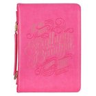 Bible Cover Medium: Everything Beautiful Pink (Ecc. 3:11) Imitation Leather