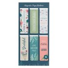 Bookmark Magnetic: Floral Garden (Set Of 6) Stationery