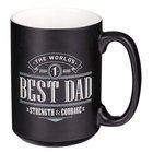 Ceramic Mugs: Best Dad (Joshua 1:9) Black (414 Ml) Homeware