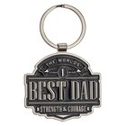 Metal Keyring: Best Dad Black (Joshua 1:9) Jewellery