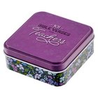 Scripture Cards in a Tin: 101 Bible Verses For Teachers, Purple Floral Box