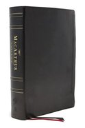 ESV Macarthur Study Bible Black Thumb Indexed (Black Letter Edition) (2nd Edition) Genuine Leather