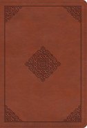 ESV Large Print Compact Bible Terracotta Ornament Design (Red Letter Edition) Imitation Leather