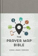 KJV Prayer Map Bible Gray Weave Hardback